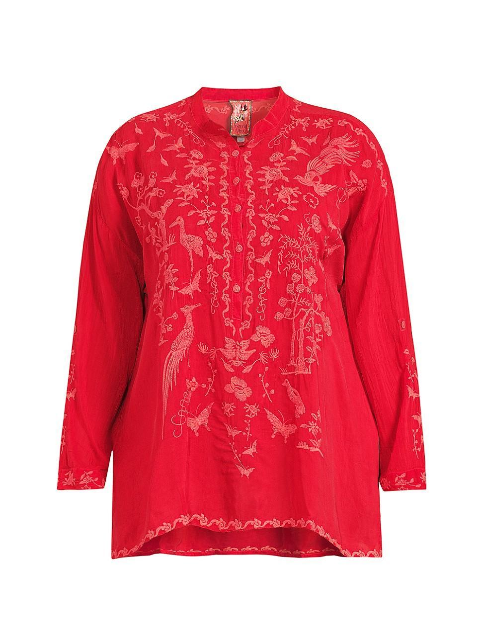 Womens Plus Noah Embroidered Tunic Product Image