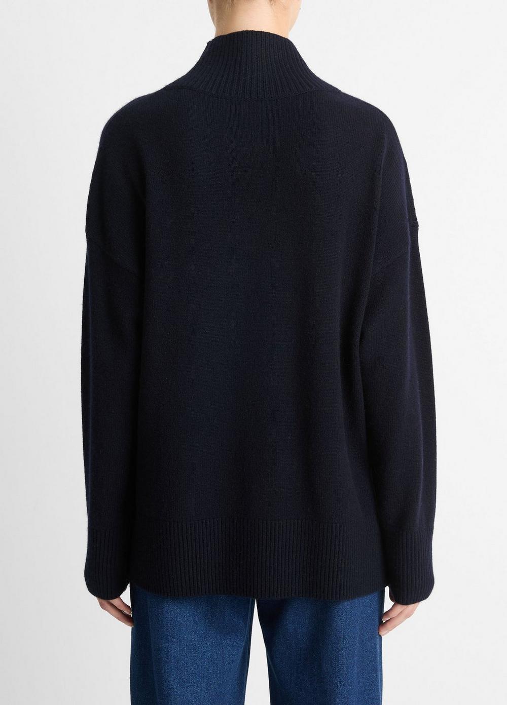 Wool-Cashmere Drop-Shoulder Turtleneck Sweater Product Image