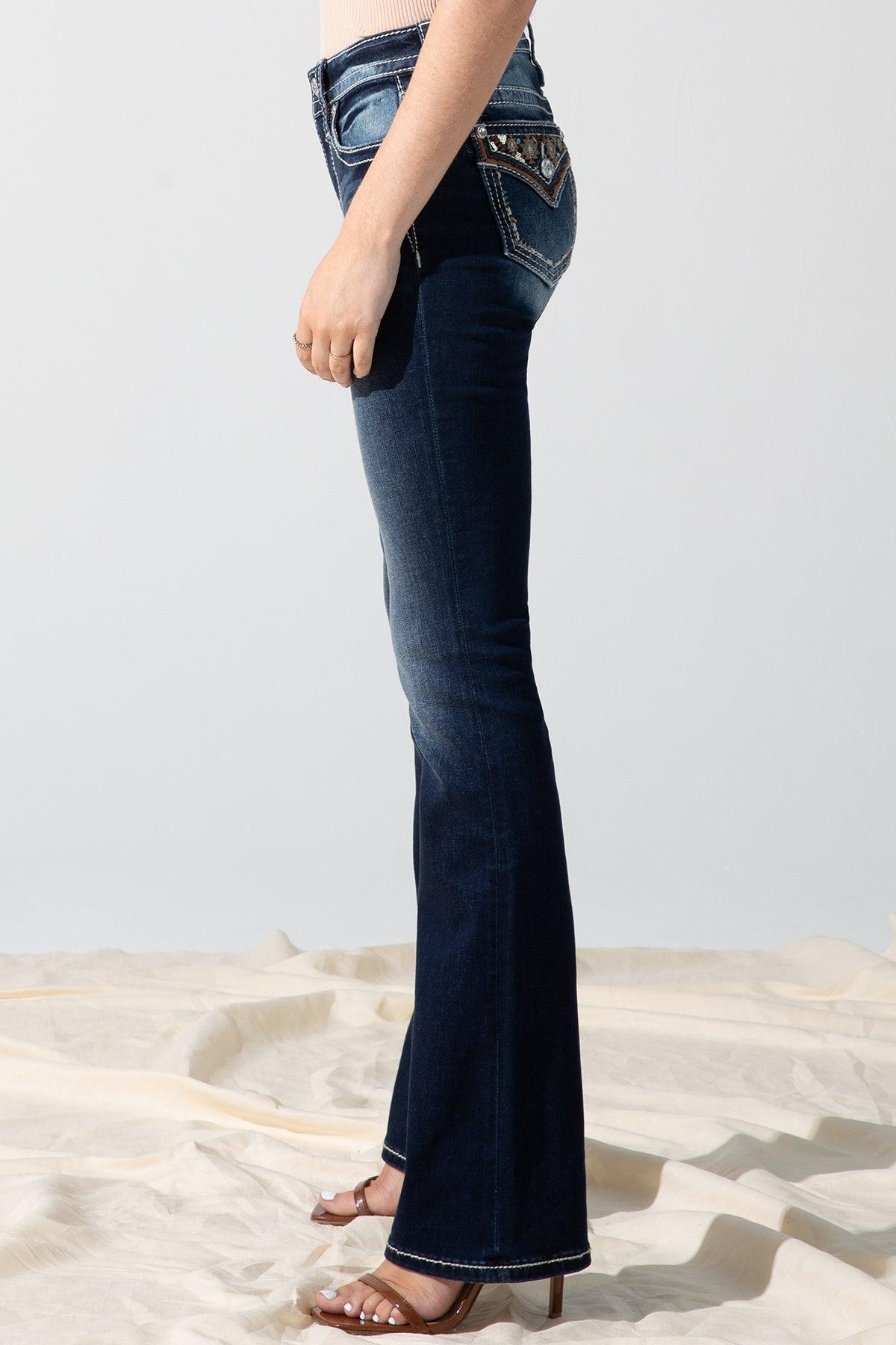 Aztec Accent Bootcut Jeans Product Image