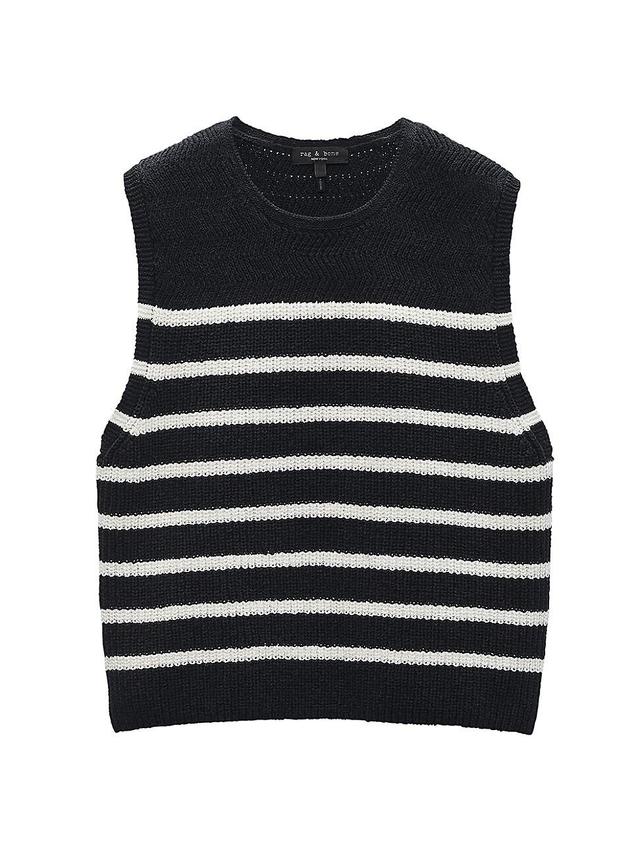 Womens Jen Striped Knit Tank Top Product Image