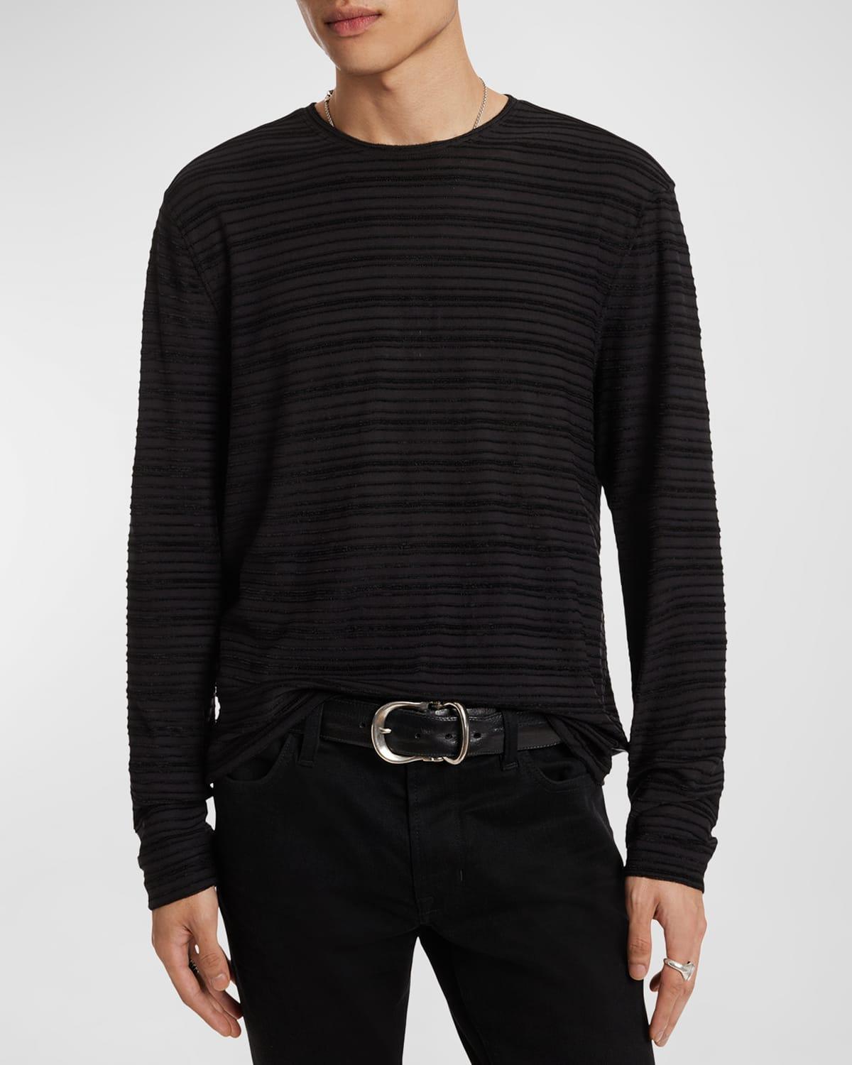 Mens Alain Textured Stripe T-Shirt Product Image