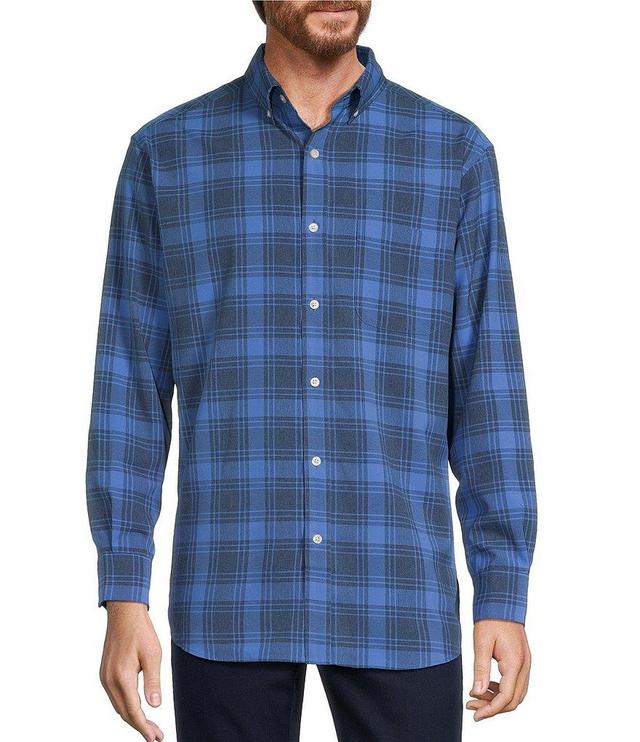 Roundtree & Yorke Performance The Traveler Long Sleeve Large Check Sport Shirt Product Image