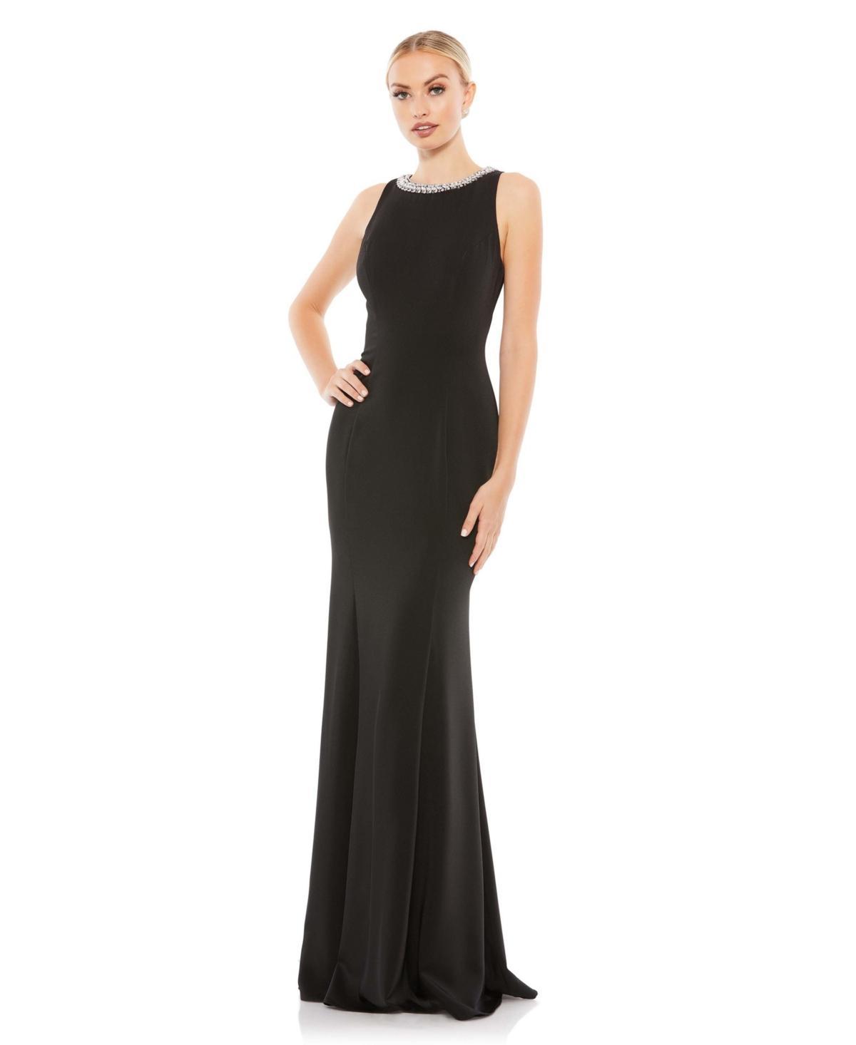 Ieena for Mac Duggal Crystal Neck Trumpet Gown Product Image