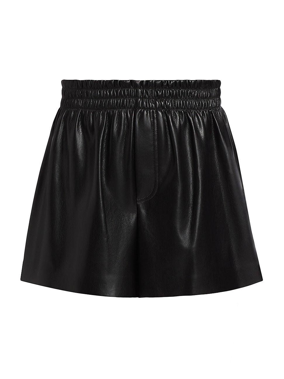 Womens Richie Faux Leather Boxer Shorts Product Image