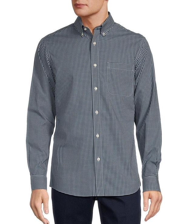 Gold Label Roundtree & Yorke Slim Fit Non-Iron Long Sleeve Small Check Sport Shirt Product Image