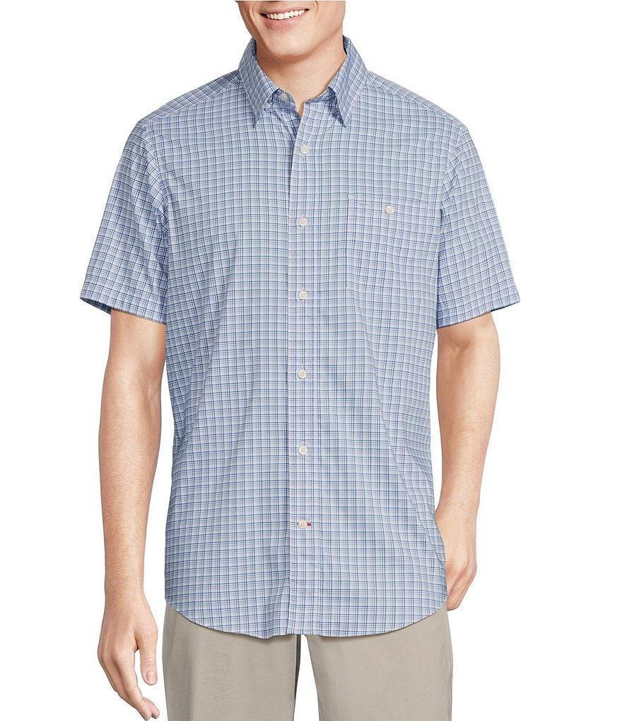 Cremieux Blue Label Performance Stretch Twill Plaid Short Sleeve Woven Shirt Product Image