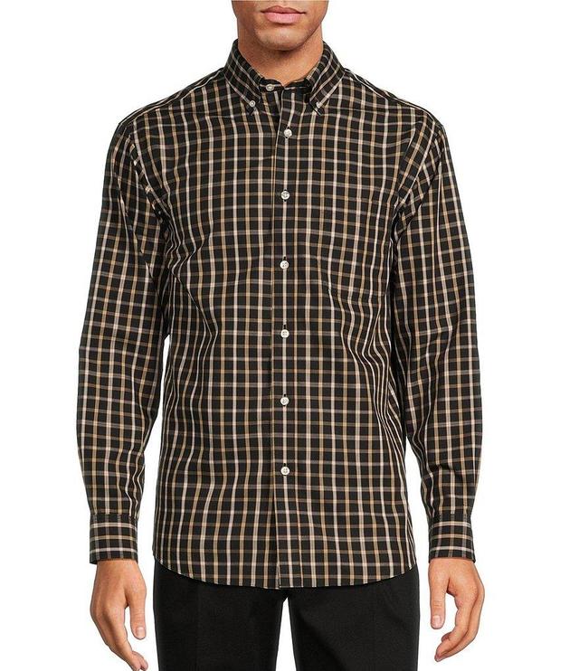 Gold Label Roundtree & Yorke Non-Iron Long Sleeve Large Plaid Sport Shirt Product Image