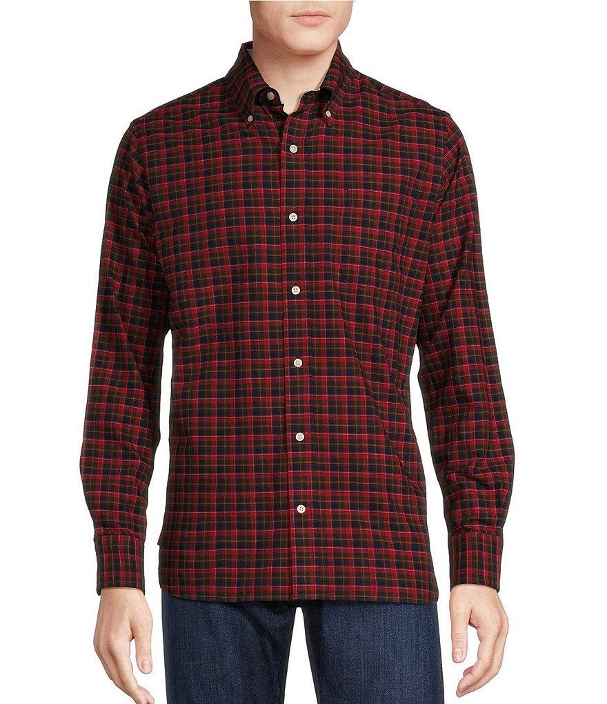 Cremieux Blue Label Slim Fit Plaid Oxford Long Sleeve Woven Shirt Product Image