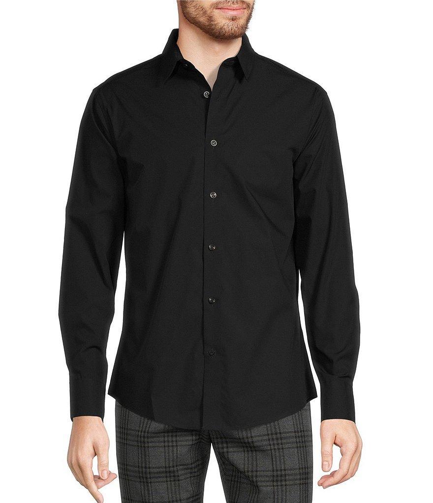 Murano Wardrobe Essentials Classic-Fit Solid Long-Sleeve Woven Shirt Product Image