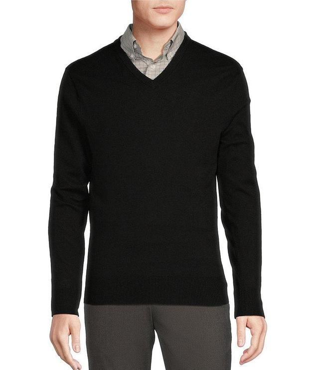 Daniel Cremieux Signature Collection Long Sleeve Supima Cashmere V-Neck Sweater Product Image