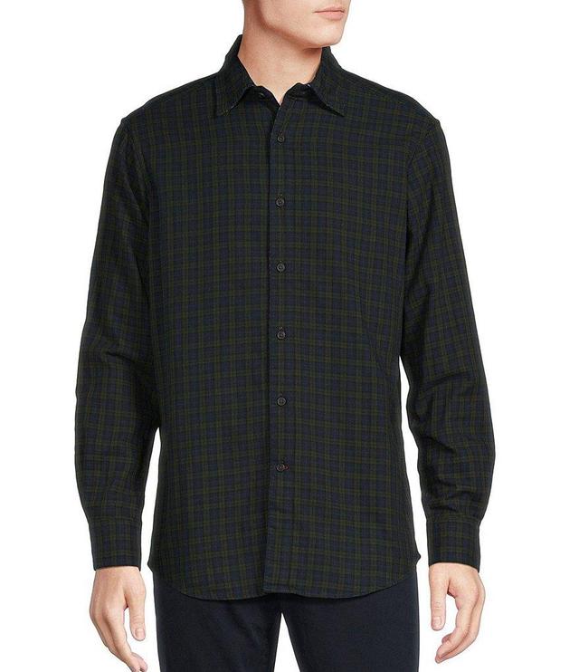 Cremieux Blue Label Reversible Print Twill Plaid Long Sleeve Woven Shirt Product Image