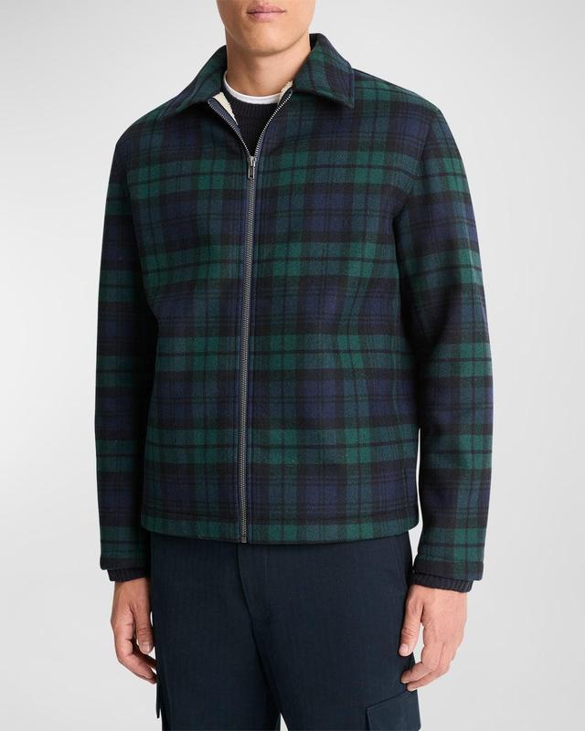 Men's Sherpa-Lined Plaid Jacket Product Image