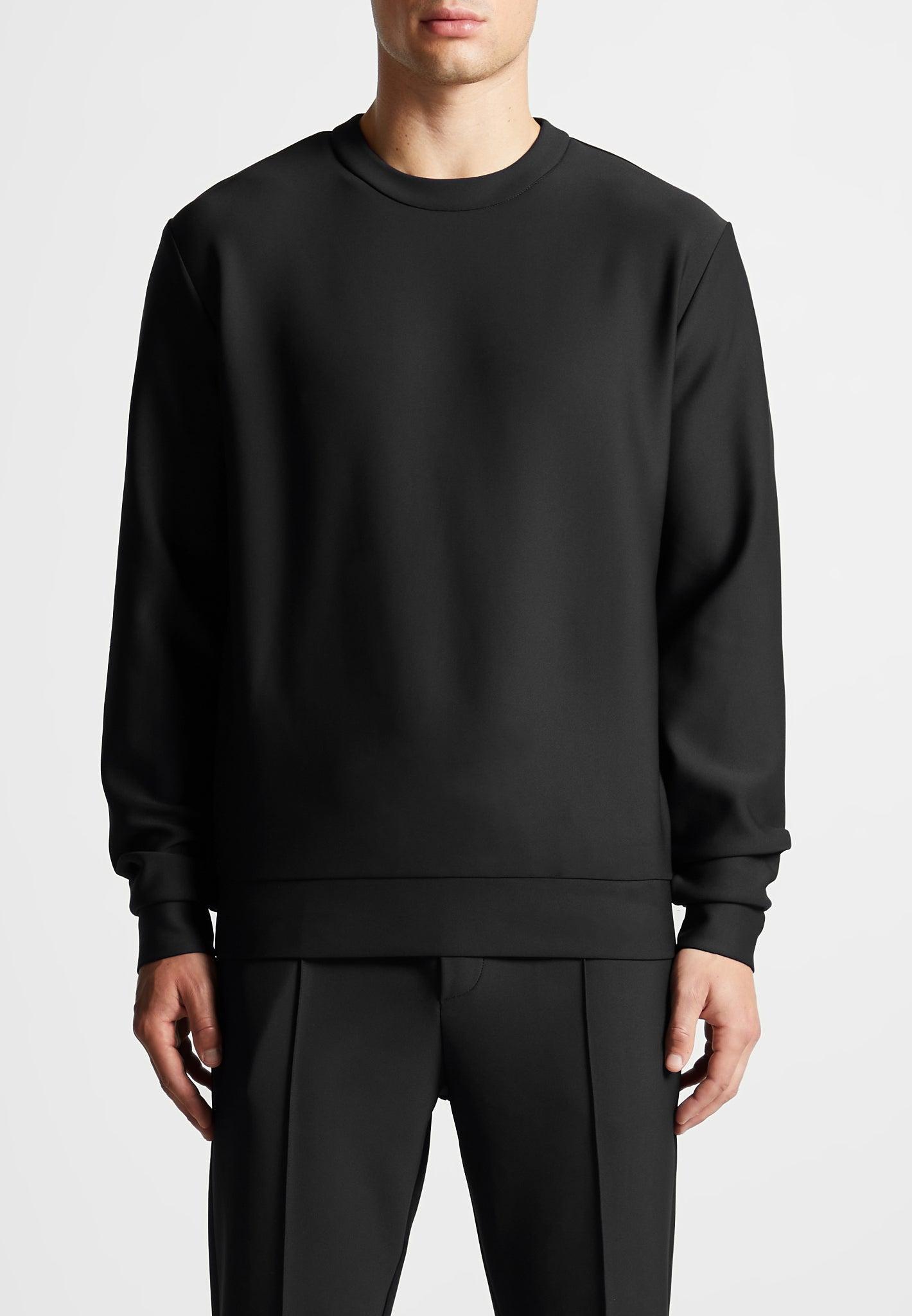 Éternel Neoprene Regular Fit Crew Neck Jumper - Black Male Product Image