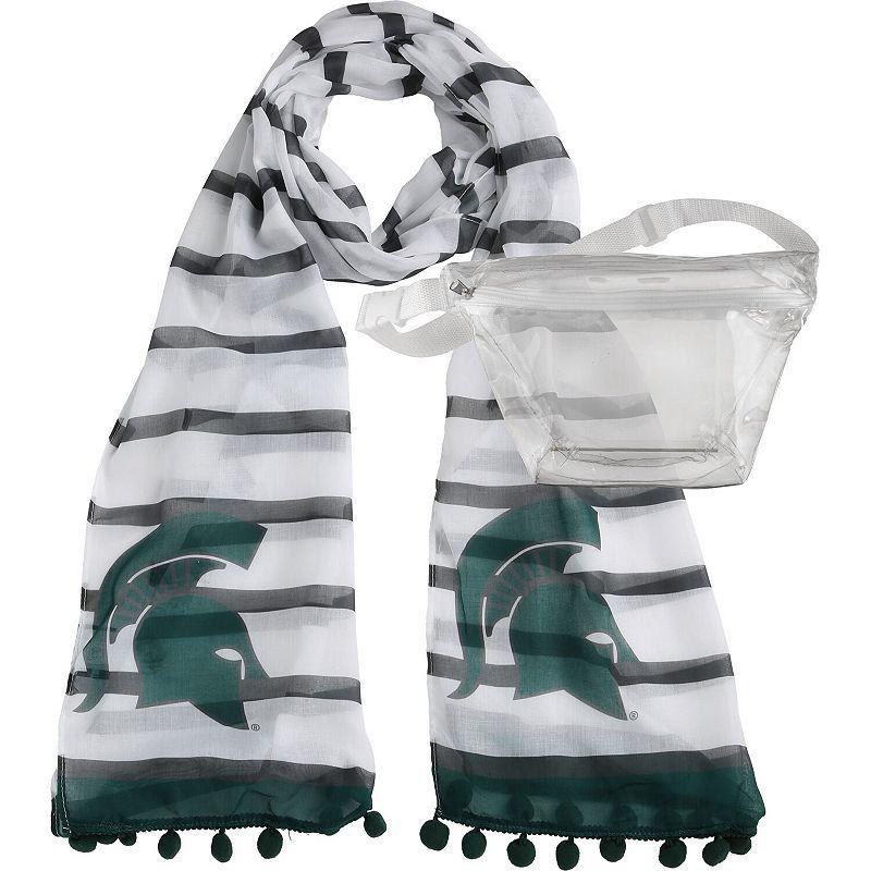 Womens Michigan State Spartans Fanny Pack Scarf Set Product Image