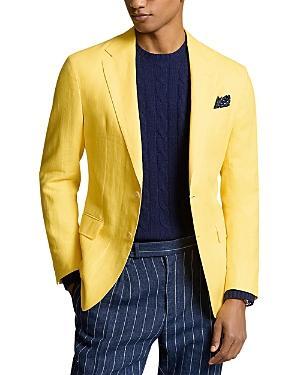 Mens Linen Single-Breasted Two-Button Sport Coat Product Image