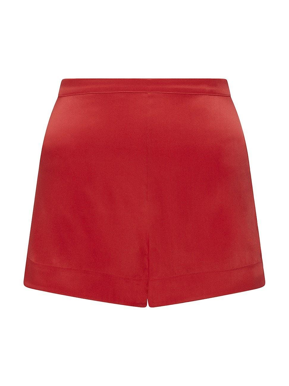 Womens Joie Silk-Blend Satin Pajama Shorts Product Image