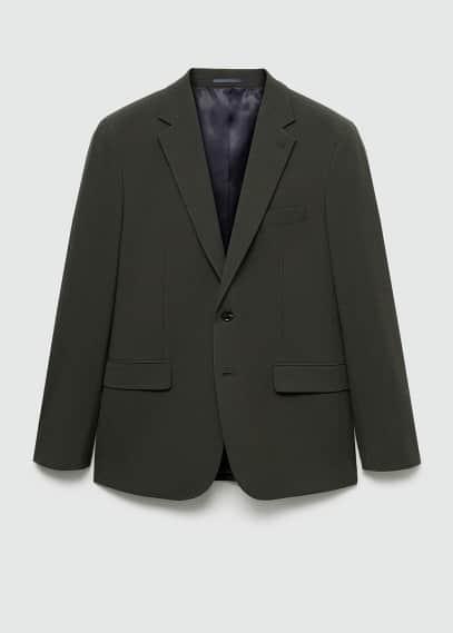 Stretch fabric slim-fit suit blazer - Men | MANGO USA Product Image