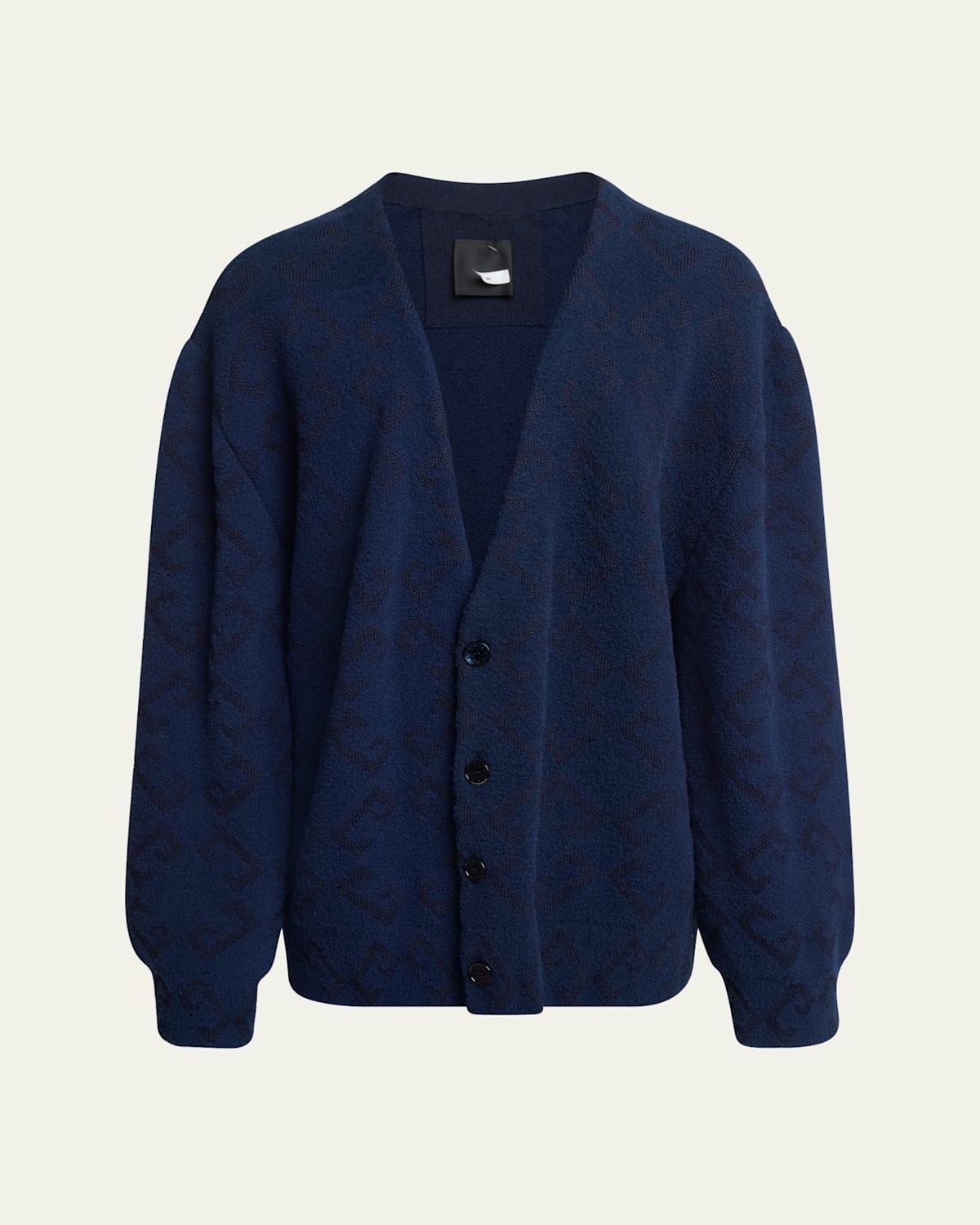 Mens Cardigan in Monogram 72 Jacquard Product Image