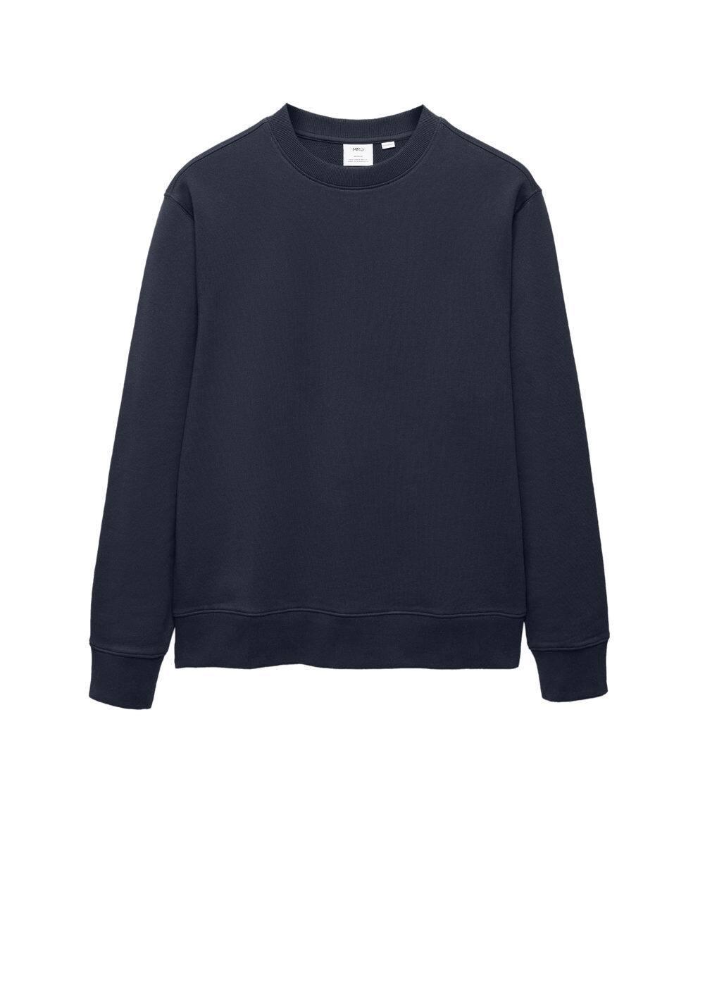 MANGO MAN - 100% cotton basic sweatshirt dark navyMen Product Image