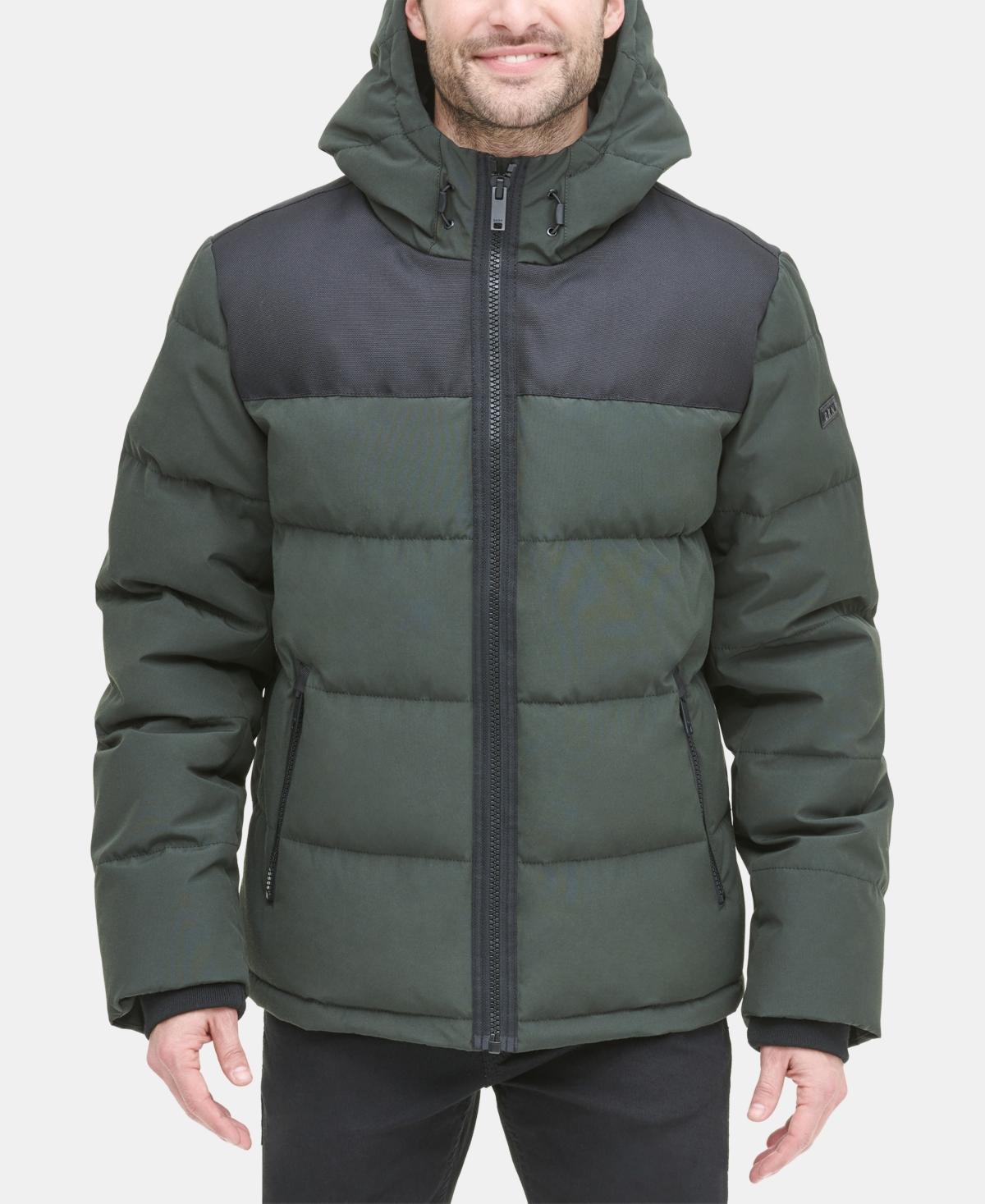 Dkny Mens Mixed-Media Puffer Coat, Created for Macys Product Image