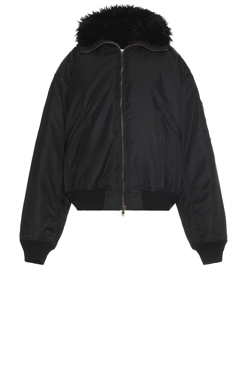 BALENCIAGA Hooded Bomber In Black Product Image