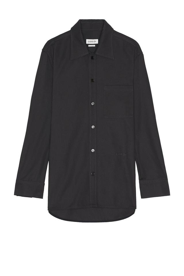 Lanvin Twisted Cocoon Overshirt Shacket Grey. (also in 38, 39). Product Image