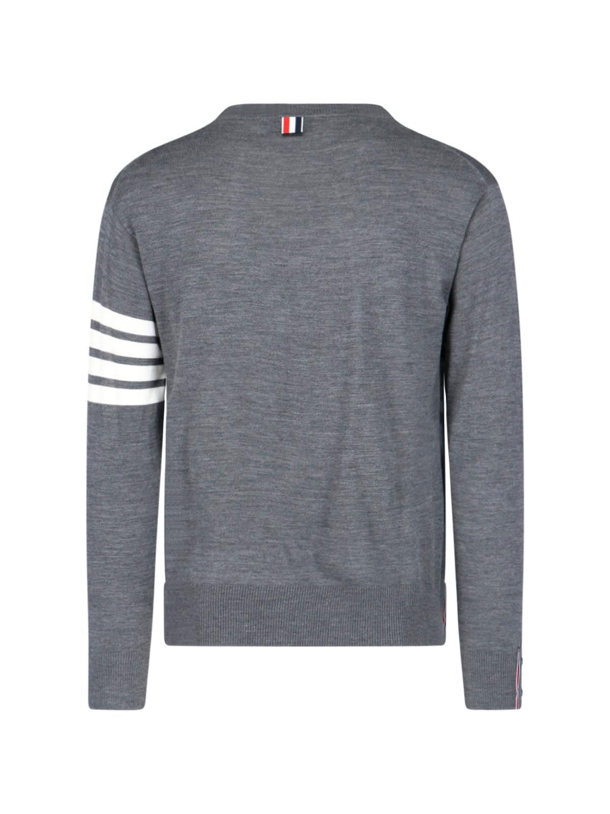 THOM BROWNE 4- Bar Sweater In Gray Product Image