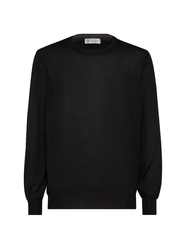 Mens Lightweight Cashmere and Silk Crew Neck Sweater Product Image