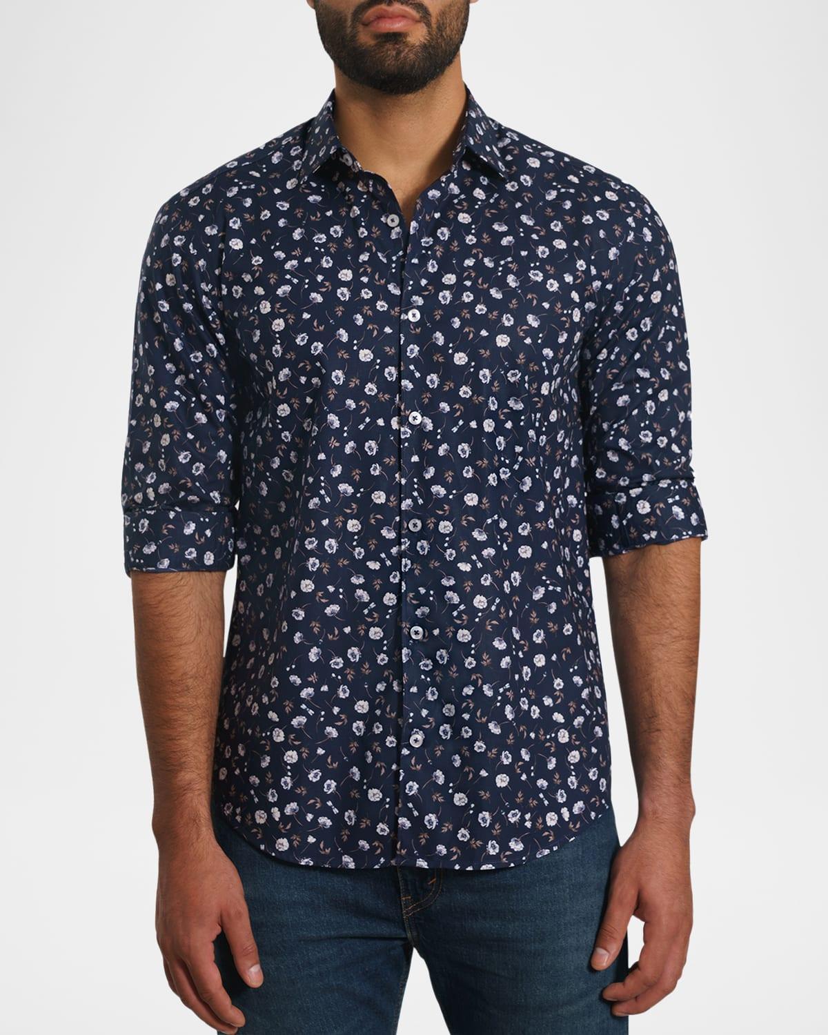 Mens Floral Sport Shirt Product Image