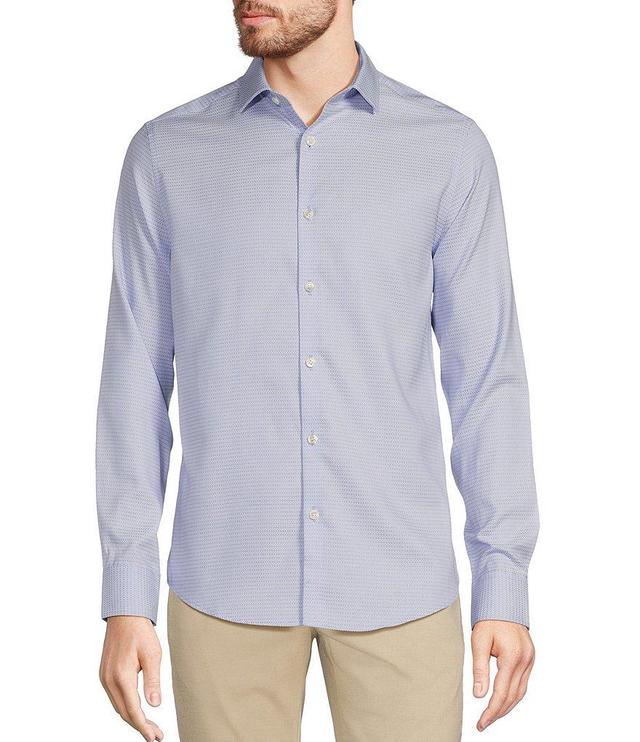 Murano Slim-Fit Small Geo Pattern Long Sleeve Woven Shirt Product Image