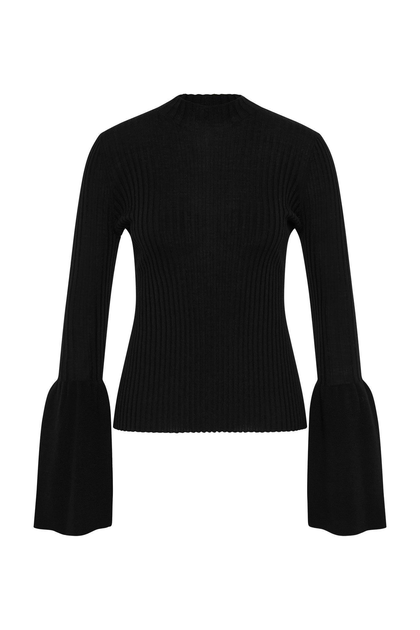 Flute Bell Sleeve Knit Top Product Image