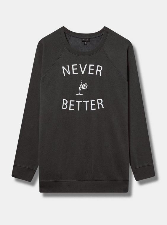 Never Better Cozy Fleece Raglan Sweatshirt Product Image