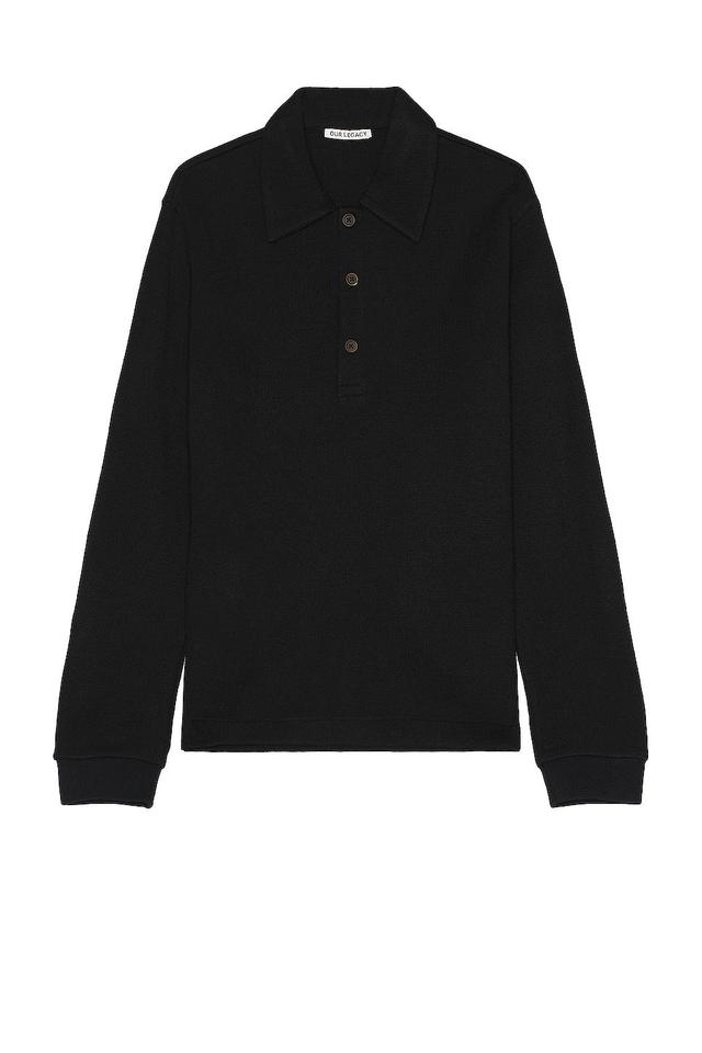 Our Legacy Piquet Polo in Black Product Image