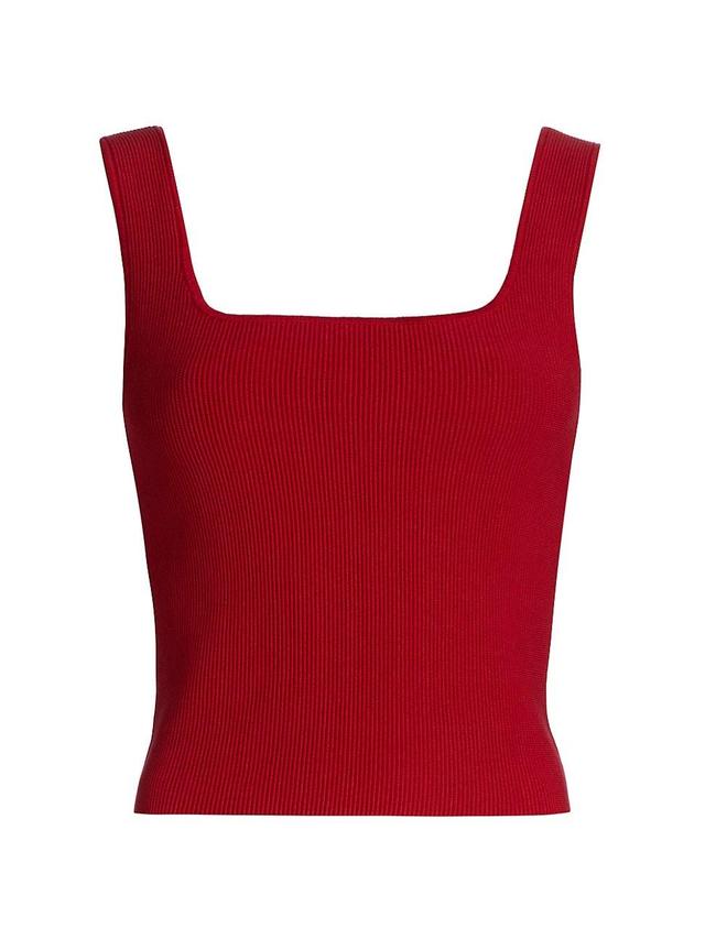 Womens Julia Rib-Knit Squareneck Tank Product Image