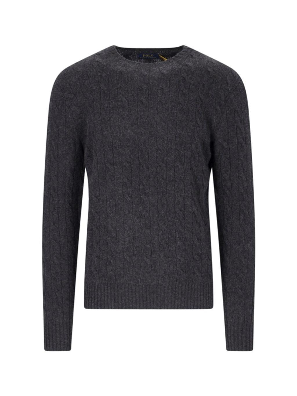 Crew Neck Sweater In Grey Product Image