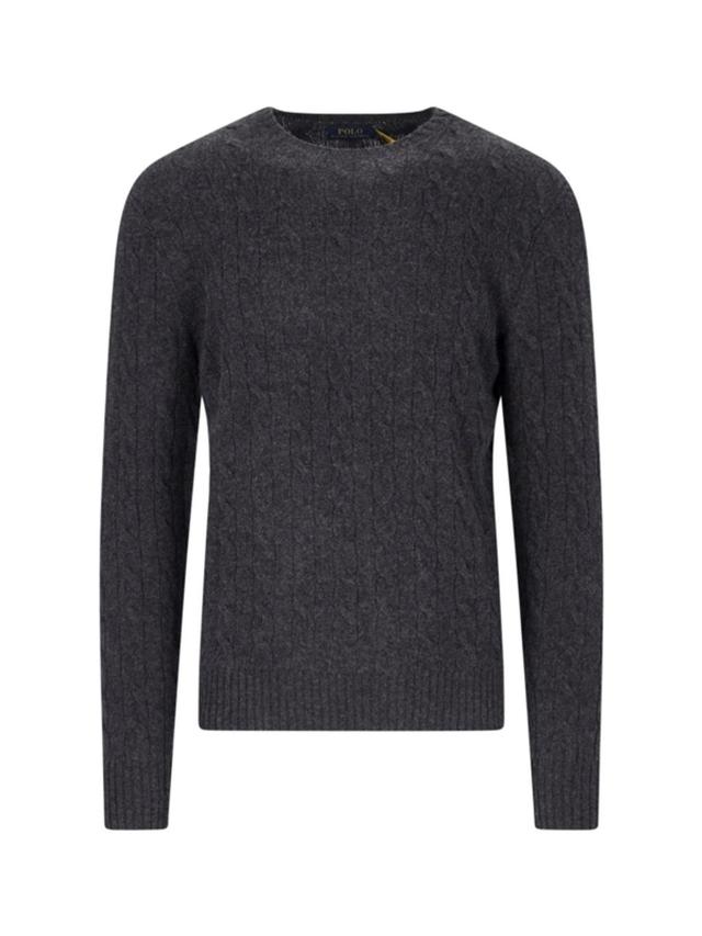 Crew Neck Sweater In Grey Product Image