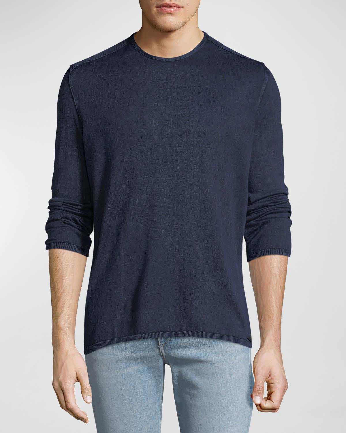 John Varvatos Star USA Walter Long Sleeve Acid Wash Crewneck T-Shirt Product Image