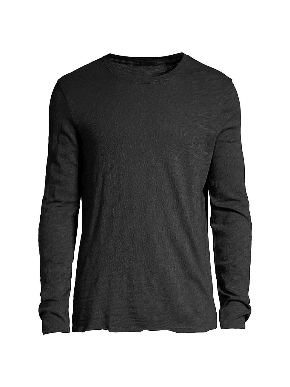 Mens Distressed Long Sleeve T-Shirt Product Image