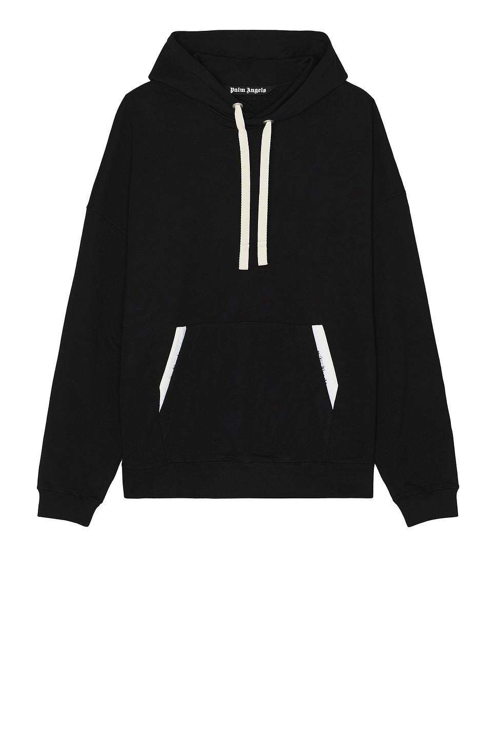 Palm Angels Sartorial Tape Classic Hoodie in Black. Size M, L, XL/1X. Product Image