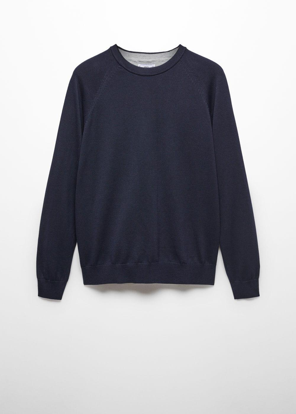 MANGO MAN - Fine-knit cotton sweater dark navyMen Product Image