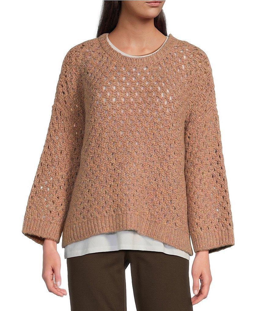 Eileen Fisher Peruvian Alpaca Crew Neck Long Sleeve Sweater product image