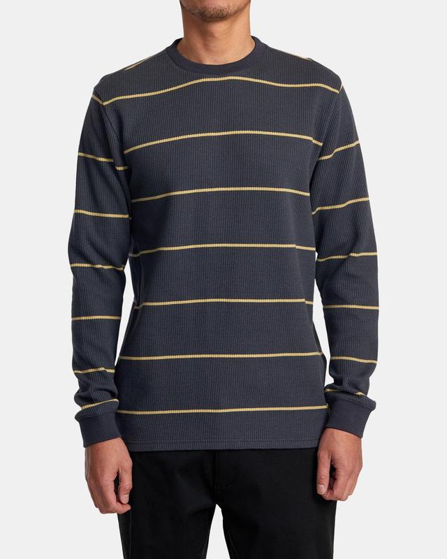 Dayshift Thermal Stripe Long Sleeve - Garage Blue Product Image