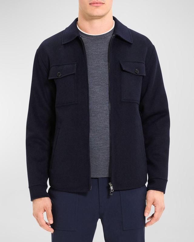 Theory Vena Shirt Jacket in Double-Face Wool-Cashmere  male Product Image