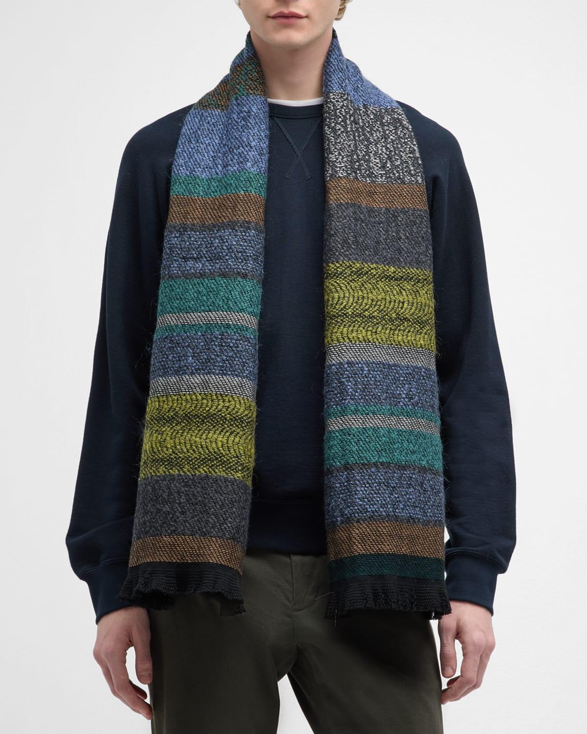 Mens Wool-Mohair Stripe Scarf Product Image