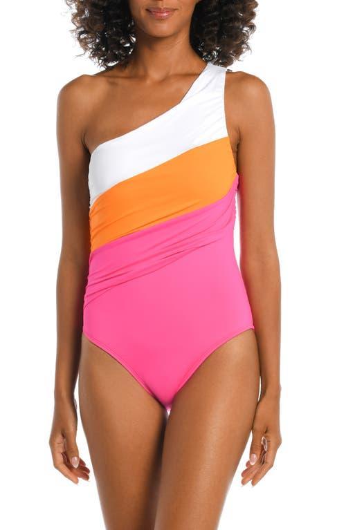 La Blanca Shirred Colorblocked One Piece Swimsuit Product Image