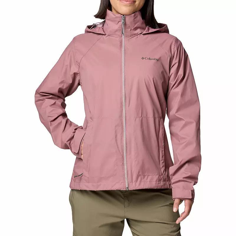 Womens Columbia Switchback IV Packable Rain Jacket Pink Product Image