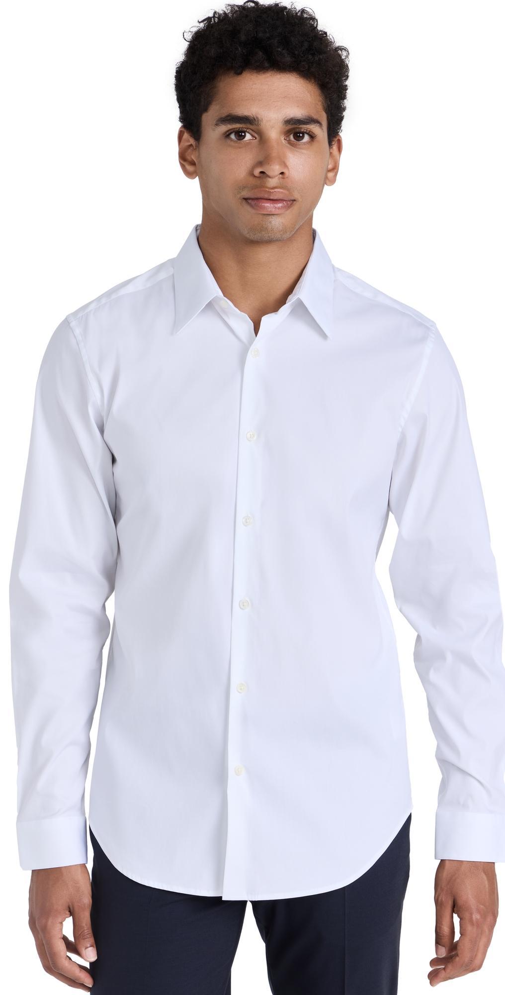 Mens Sylvain Wealth Poplin Long-Sleeve Shirt Product Image