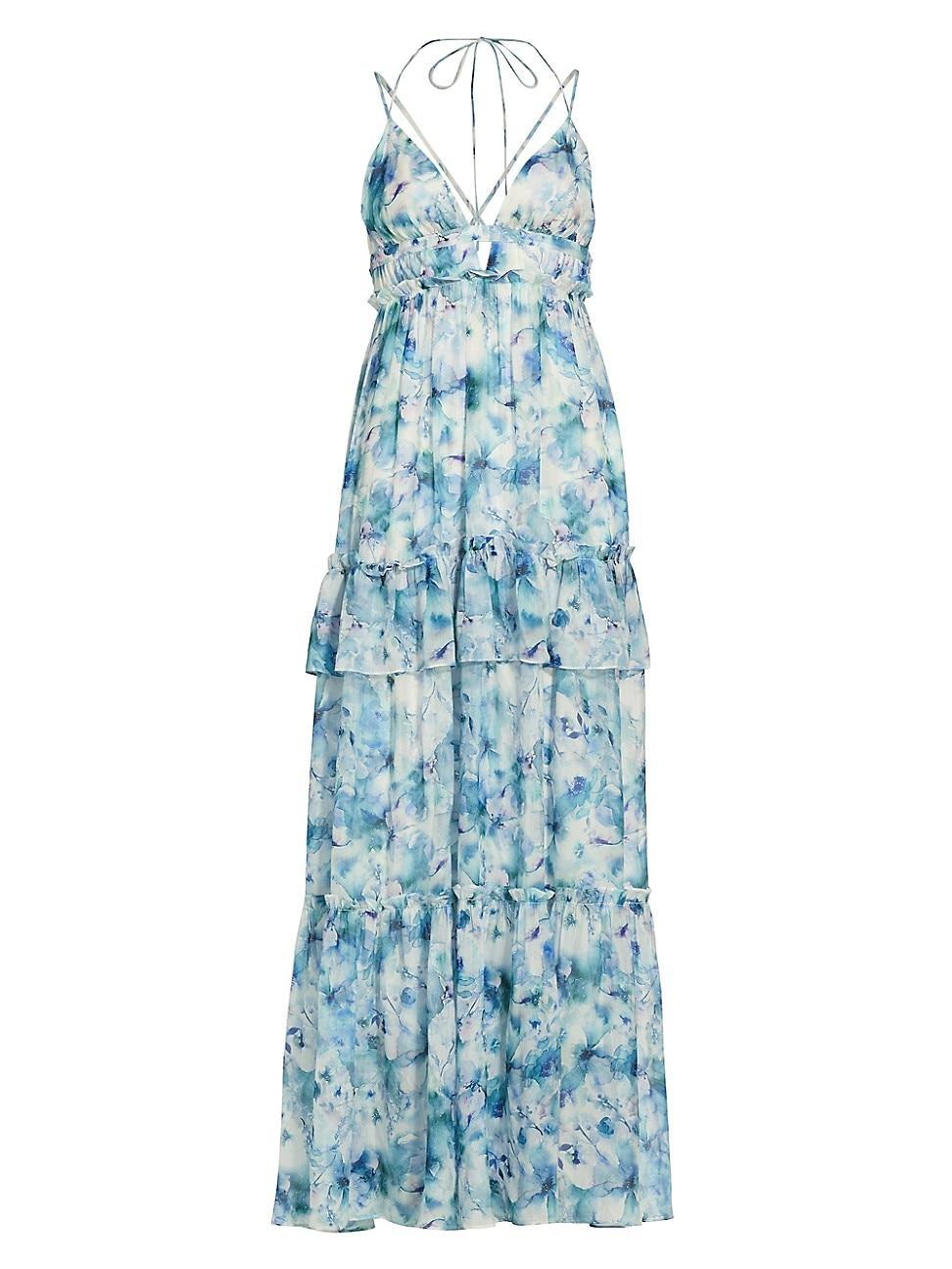 Womens Doris Silk Floral Maxi Dress Product Image