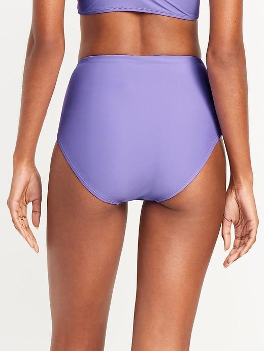 High-Waisted French-Cut Bikini Swim Bottoms Product Image