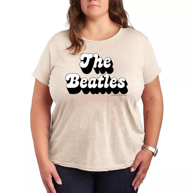 Plus Size The Beatles Logo Groovy Graphic Tee, Womens Product Image